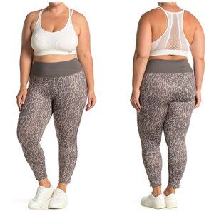 NWT Zella In Your Lane Stretch‎ Print Leggings Grey Porpoise Swirl Cat Animal 3X